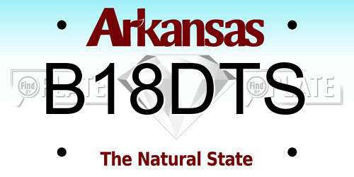 B18DTS Arkansas License Plate