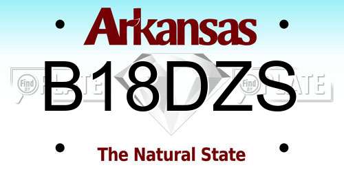 B18DZS Arkansas License Plate