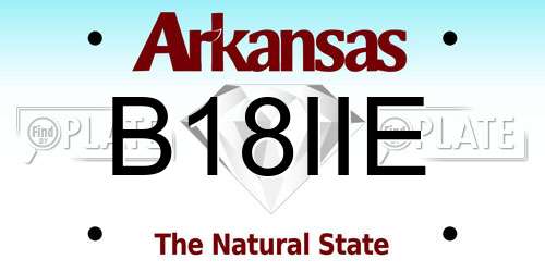 B18IIE Arkansas License Plate