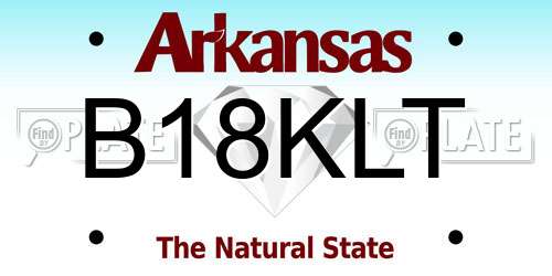 B18KLT Arkansas License Plate