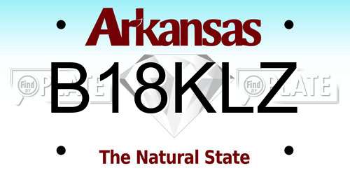 B18KLZ Arkansas License Plate