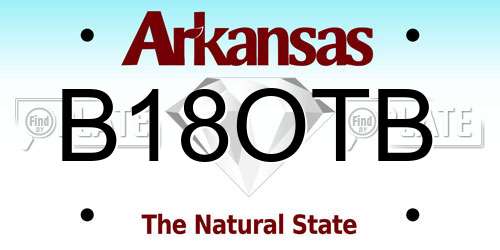 B18OTB Arkansas License Plate
