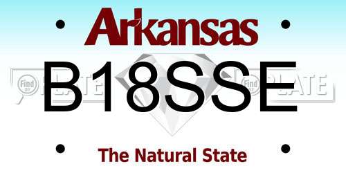 B18SSE Arkansas License Plate