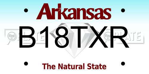 B18TXR Arkansas License Plate