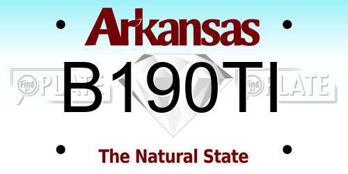 B190TI Arkansas License Plate