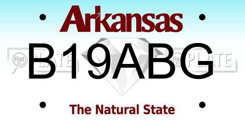 B19ABG Arkansas License Plate