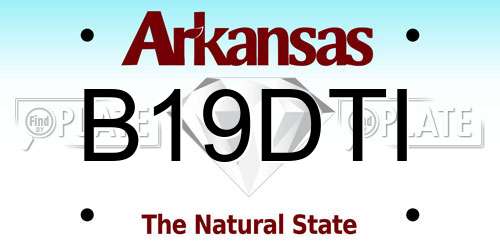 B19DTI Arkansas License Plate