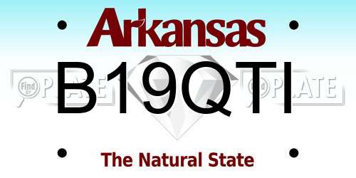 B19QTI Arkansas License Plate