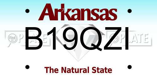 B19QZI Arkansas License Plate
