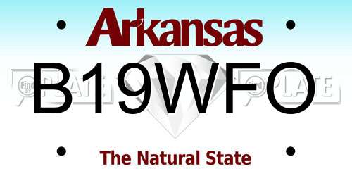 B19WFO Arkansas License Plate