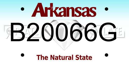B20066G Arkansas License Plate