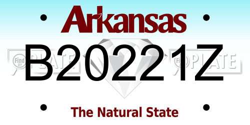 B20221Z Arkansas License Plate