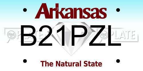 B21PZL Arkansas License Plate