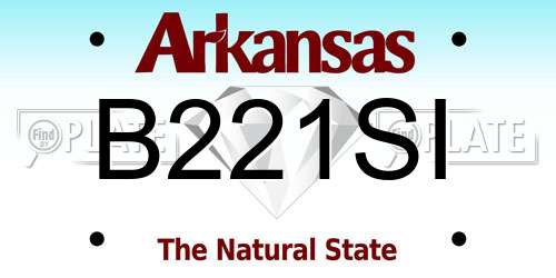 B221SI Arkansas License Plate
