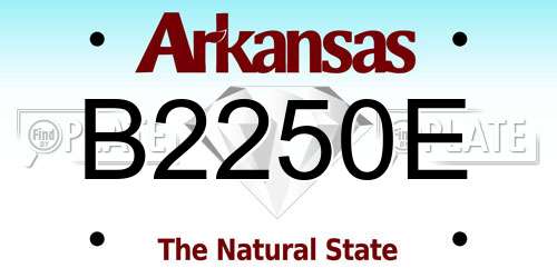 B2250E Arkansas License Plate