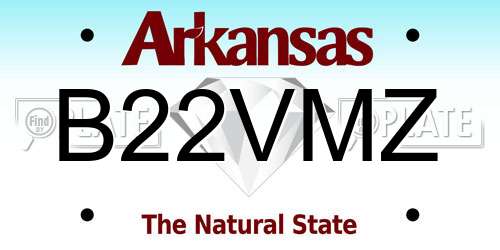 B22VMZ Arkansas License Plate