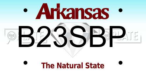 B23SBP Arkansas License Plate