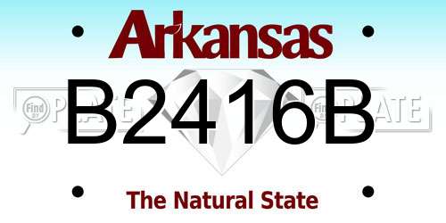 B2416B Arkansas License Plate