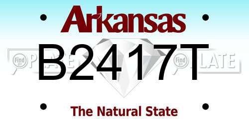 B2417T Arkansas License Plate