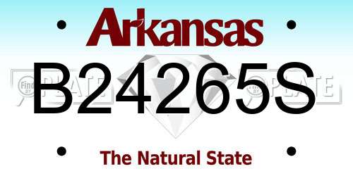 B24265S Arkansas License Plate