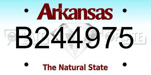 B244975 Arkansas License Plate