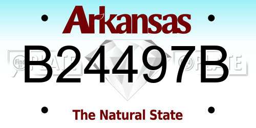 B24497B Arkansas License Plate