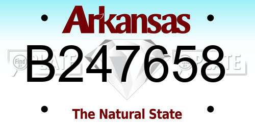 B247658 Arkansas License Plate