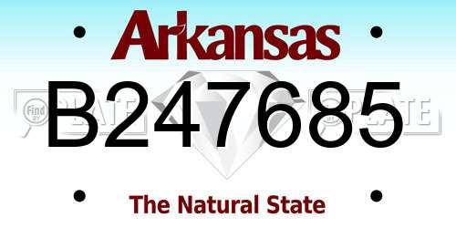 B247685 Arkansas License Plate