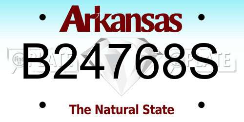 B24768S Arkansas License Plate
