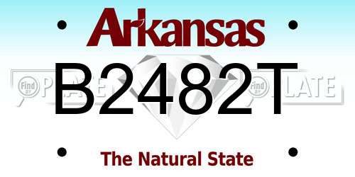 B2482T Arkansas License Plate