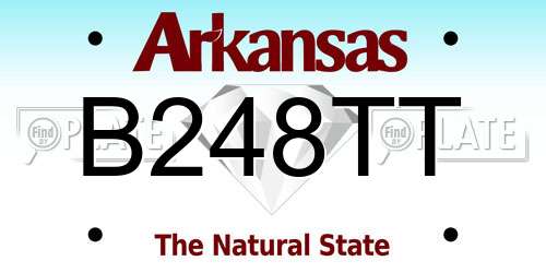 B248TT Arkansas License Plate