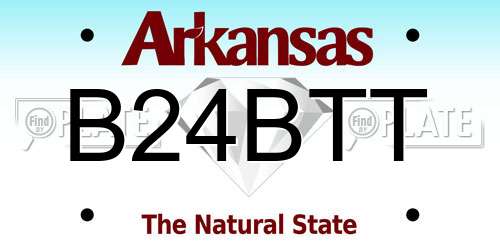 B24BTT Arkansas License Plate