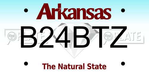 B24BTZ Arkansas License Plate