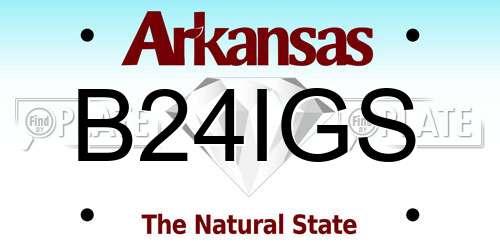 B24IGS Arkansas License Plate