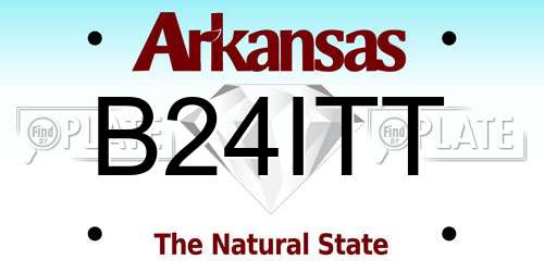 B24ITT Arkansas License Plate