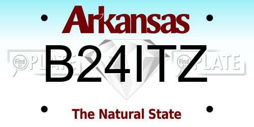 B24ITZ Arkansas License Plate