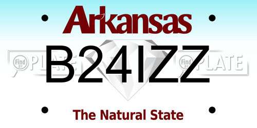 B24IZZ Arkansas License Plate