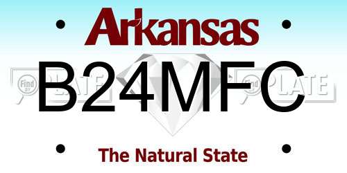 B24MFC Arkansas License Plate