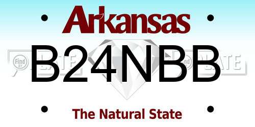 B24NBB Arkansas License Plate