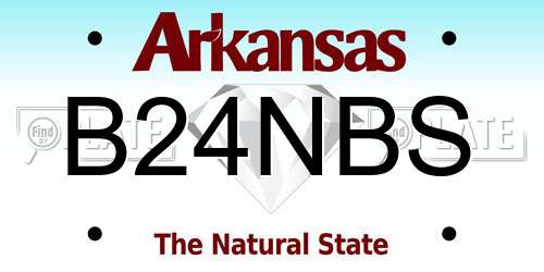 B24NBS Arkansas License Plate