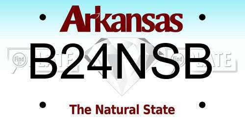 B24NSB Arkansas License Plate