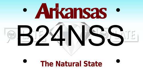 B24NSS Arkansas License Plate