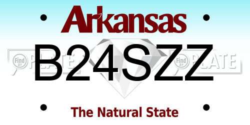 B24SZZ Arkansas License Plate