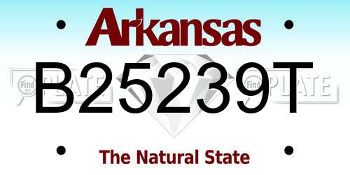 B25239T Arkansas License Plate