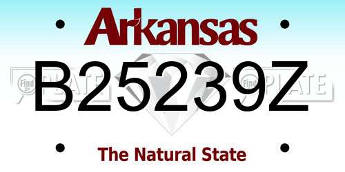 B25239Z Arkansas License Plate