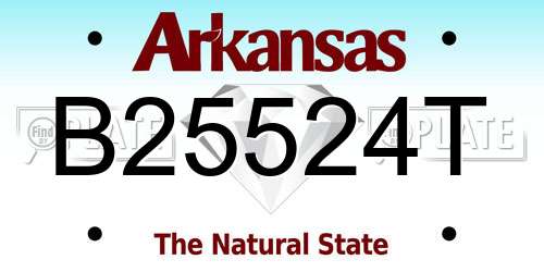 B25524T Arkansas License Plate