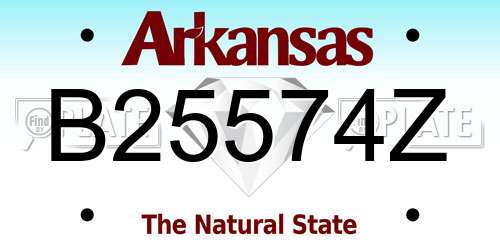 B25574Z Arkansas License Plate