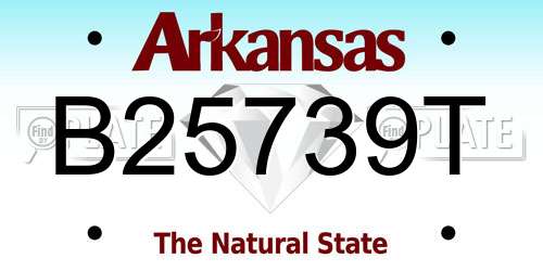 B25739T Arkansas License Plate