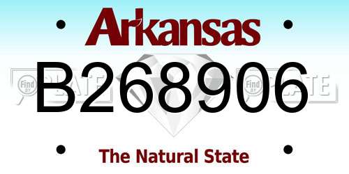 B268906 Arkansas License Plate