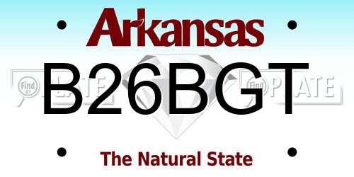 B26BGT Arkansas License Plate